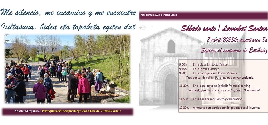 imagen Sábado Santo salida-encuentro a Estíbaliz